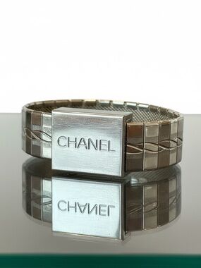 CHANEL Vintage Silver-Tone Bracelet